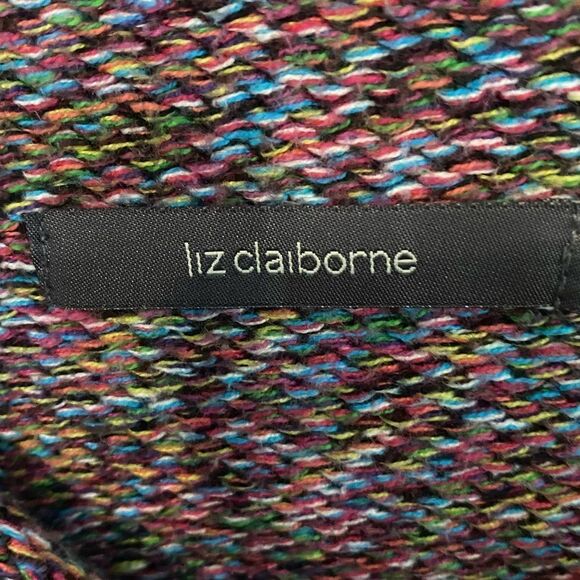 Liz Claiborne Women’s Multicolored Mock Turtle Neck Sweater - Picture 2 of 16